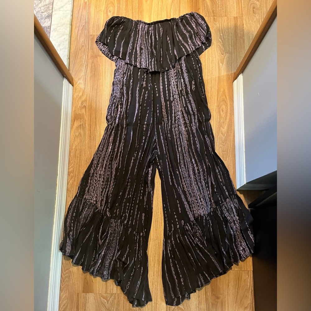 Black and purple boho jumpsuit
